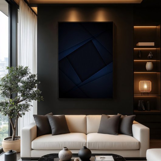 Blauwe Nachtstructuur Poster