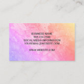 Blauwe nagels, Pools en penseel | Moderne gerunge  Visitekaartje (Achterkant)