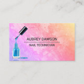 Blauwe nagels, Pools en penseel | Moderne gerunge  Visitekaartje (Voorkant)