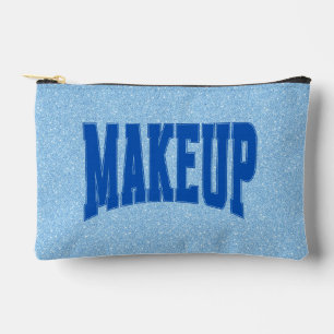 Blauwe namaak glitters + marine MAKEUP Etui