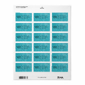 Blauwe namaak glitters monogram adreslabels etiket (Full Sheet)