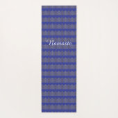 Blauwe namaste yoga yogamat (Achterkant)