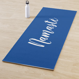 Blauwe Namasté yogamat voor aerobics en stretching