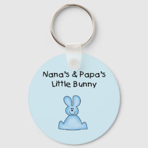 Blauwe Nana's en Papa's kleine Bunny Sleutelhanger