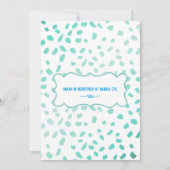 Blauwe Narwal Baby Shower Kaart (Achterkant)