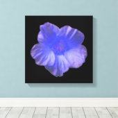 Blauwe Nasturtium Bloem Canvasprint Canvas Afdruk (Insitu (Houten vloer))