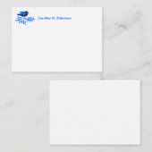  blauwe Natuur aangepaste optie Hartelijk dank  Notitiekaartje (Voorkant / Achterkant)