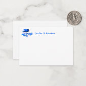  blauwe Natuur aangepaste optie Hartelijk dank  Notitiekaartje (Voorkant / Achterkant in situ)