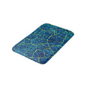 Blauwe Natuur Abstract Patroon Badmat (Gekanteld)
