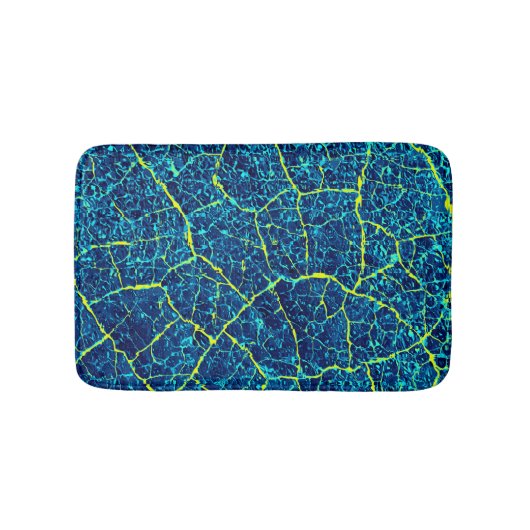 Blauwe Natuur Abstract Patroon Badmat (Voorkant)