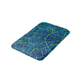 Blauwe Natuur Abstract Patroon Badmat (Gekanteld)