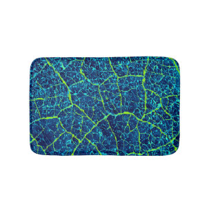 Blauwe Natuur Abstract Patroon Badmat