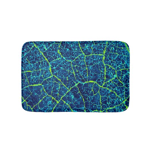 Blauwe Natuur Abstract Patroon Badmat (Voorkant)