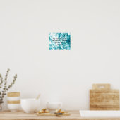 blauwe natuur art poster met Muir wilderness quote (Keuken)