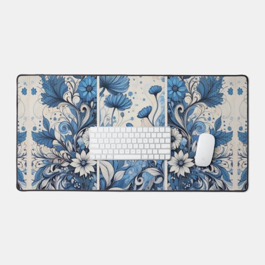 Blauwe Natuur Bureaumat (Keyboard & Muis)