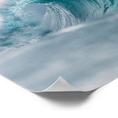 Blauwe Natuur golven esthetisch Poster (Hoek)