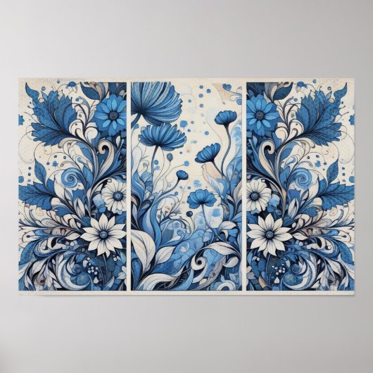 Blauwe Natuur Poster (Voorkant)