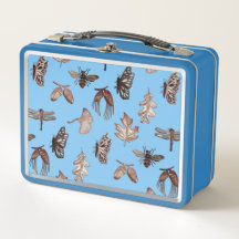 Blauwe Natuur print lunchbox