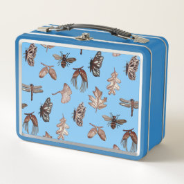 Blauwe Natuur print lunchbox