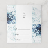 Blauwe Nautical Destination Wedding Entree Choice Plaatskaartje (Buitenkant ongevouwen)