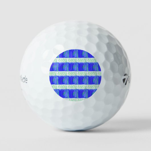 Blauwe Nautical Thema Golfballen (Voorkant)