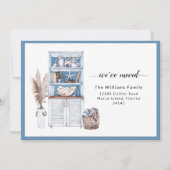 Blauwe Nautical We hebben ons verplaatst Aankondiging (Voorkant)