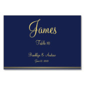 Blauwe Nautical Wedding Place Cards Kaarten (Achterkant)