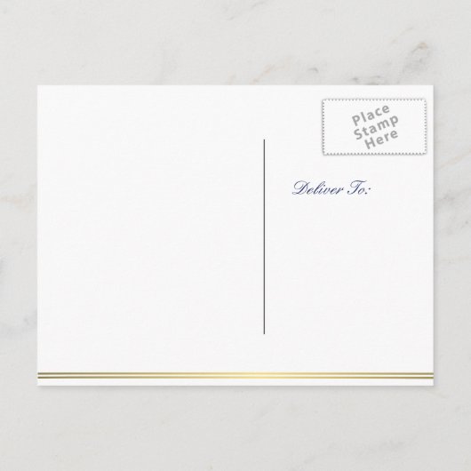 Blauwe Nautical Wedding Save the Date Briefkaarten (Achterkant)