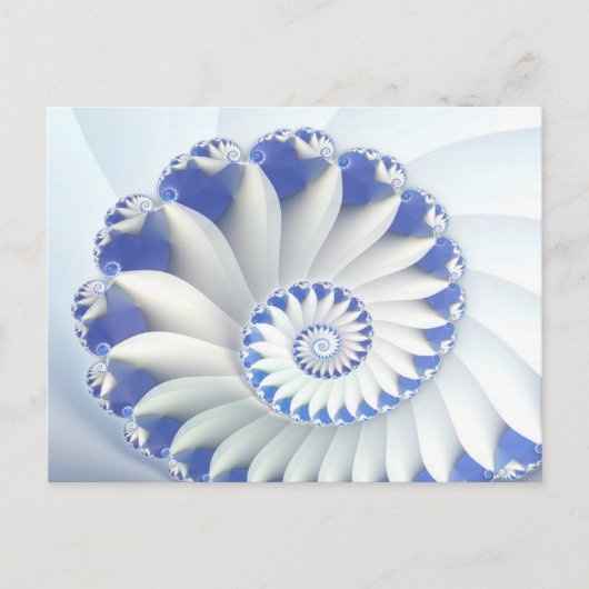 Blauwe Nautilus Briefkaart (Voorkant)