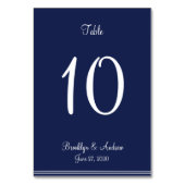 Blauwe Nautilus-huwelijkskaartjes Tafelkaartjes Kaart (Voorkant)