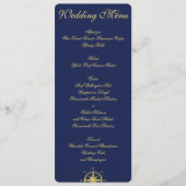 Blauwe Nautilus Huwelijksmenu Aangepaste Uitnodigi Menu (Voorkant)