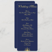 Blauwe Nautilus Huwelijksmenu Op Maat Gemaakte Uit Menu (Voorkant / Achterkant)