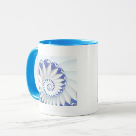 Blauwe Nautilus Mok (Voorkant links)