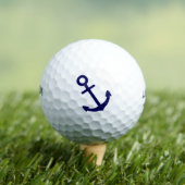 Blauwe nautische anker golfballen (Insitu Shirt)