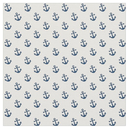 Blauwe Nautische ankers Stof (Close Up)