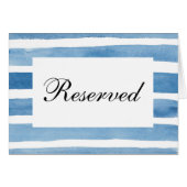 Blauwe nautische bruiloft gereserveerde teken wate (Voorkant Horizontaal)