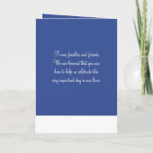 Blauwe nautische huwelijksceremonieprogramma's programma (Achterkant)