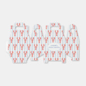 Blauwe Nautische Kreeft Favorietendozen Bedankdoosjes (Uitgevouwen)