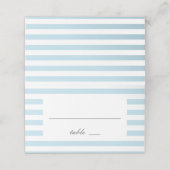 Blauwe nautische strepen. Moderne gestreepte bruil Plaatskaartje (Buitenkant ongevouwen)