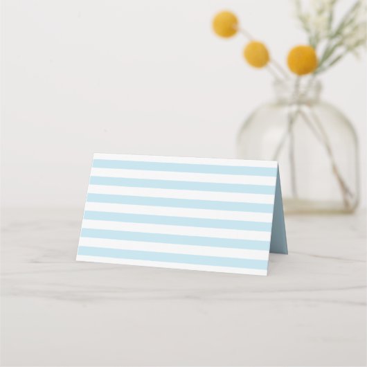 Blauwe nautische strepen. Moderne gestreepte bruil Plaatskaartje (Achterkant)