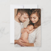 Blauwe Nautische Vuurtoren Douche Foto Bedankkaart (Achterkant)