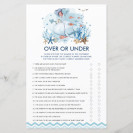 Blauwe nautische walvis boven of onder wild