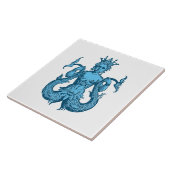  Blauwe Nautische Zeemeermin Tegeltje (Zijkant)