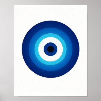 Blauwe Nazar Wall Art - Scherm uw ruimte in stijl Poster