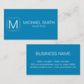 Blauwe (NCS) kleur achtergrond Visitekaartje (Voorkant / Achterkant)