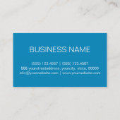 Blauwe (NCS) kleur achtergrond Visitekaartje (Achterkant)