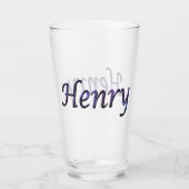 Blauwe Nebula Henry Naam, Glas (Achterkant)