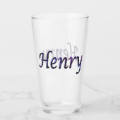 Blauwe Nebula Henry Naam, Glas (Voorkant)