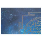 Blauwe Nebula Sri Yantra - Stof (Fat Quarter)