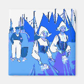 Blauwe Nederlanders, meisjes Magneet (Voorkant)